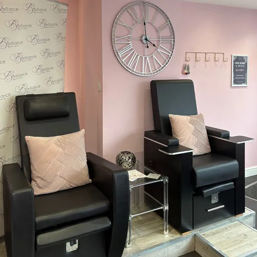 The pedicure chairs
